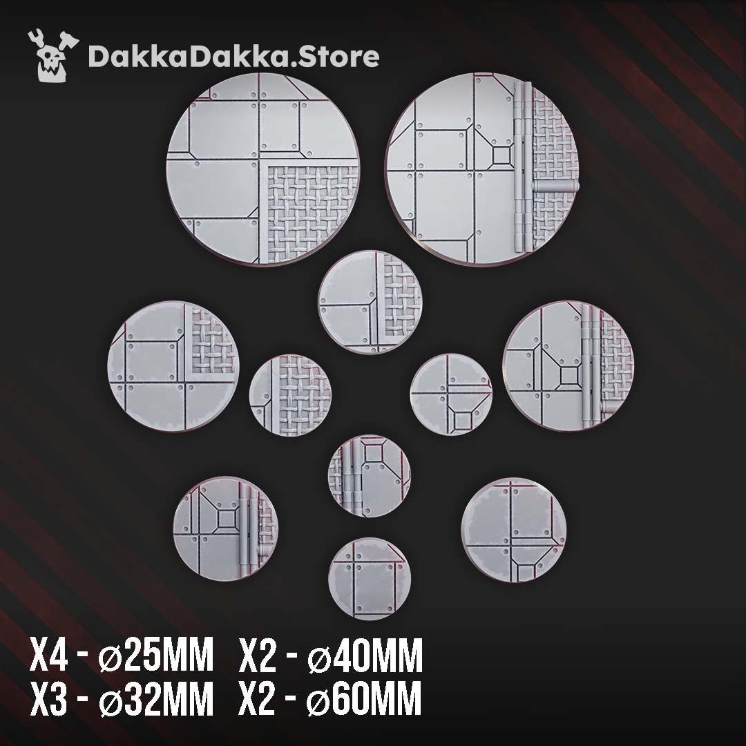 DECORATIVE BASES "SPACESHIP" SET by DakkaDakka Store - Full Miniature / Model