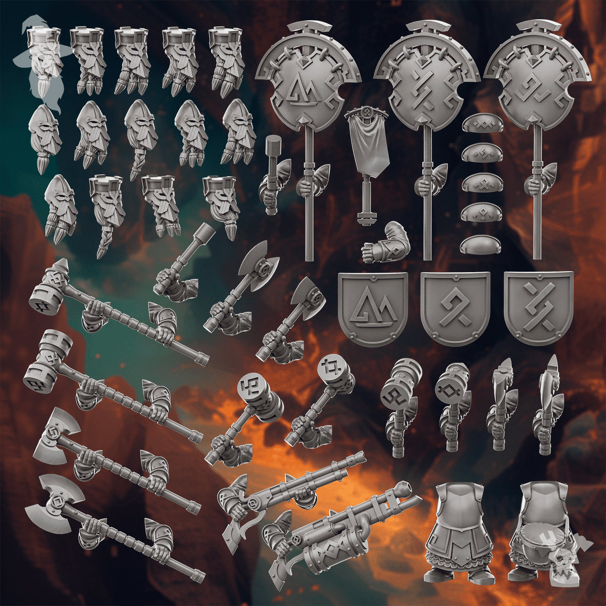 Alternate view of STEELHILL DWARF BUILD-KIT & EASY-TO-BUILD MODELS by DakkaDakka Store - Full Miniature / Model