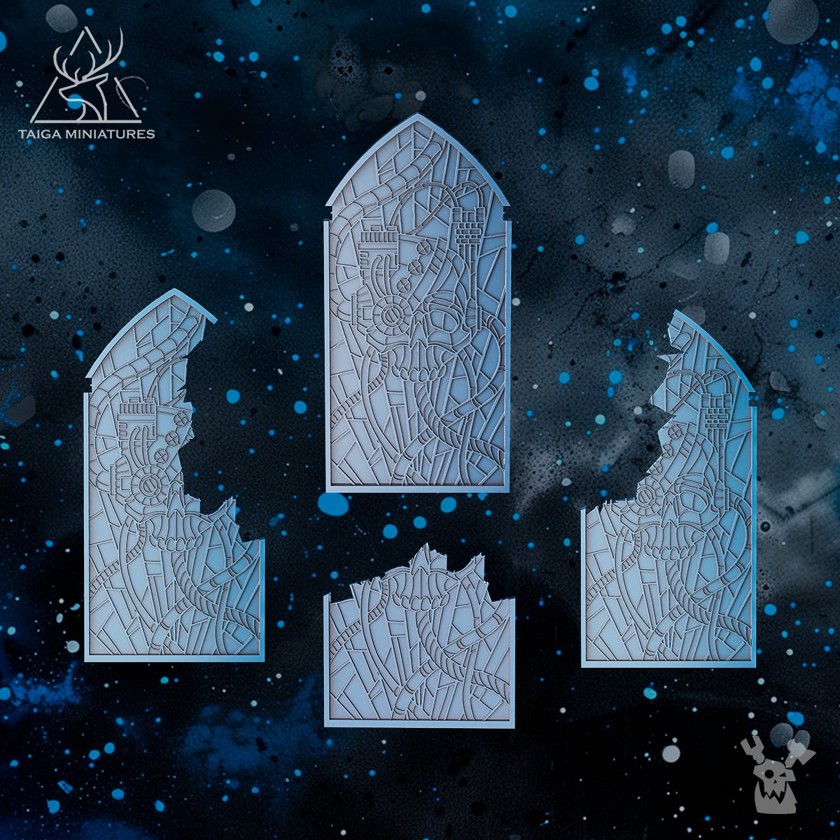 SANCTUM OF REPENTANCE SKULL STAINED GLASS WINDOW by DakkaDakka Store - Full Miniature / Model